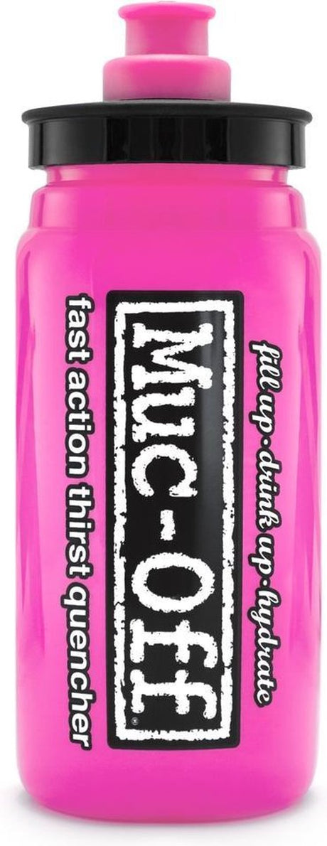 Muc-off muc off, schmier-pflegemittel, bouteille d'eau mouche personnalisée Elite 550 ml (neuf), unique, couleur: rose