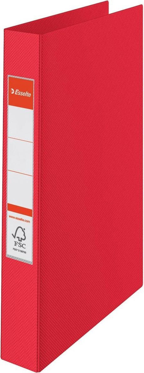 Classeur à 4 anneaux Esselte Viviva pour 190 feuilles A4 - largeur de dos de 42 mm - rouge