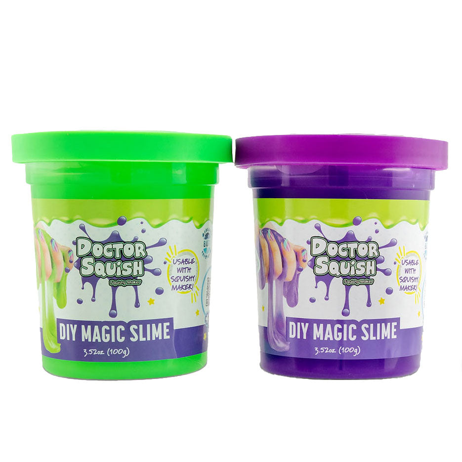 Boti doctor squish slime pack économique - vert et violet, 240 grammes