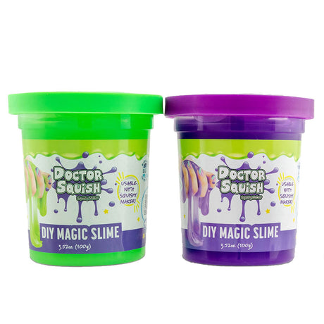 Boti doctor squish slime pack économique - vert et violet, 240 grammes