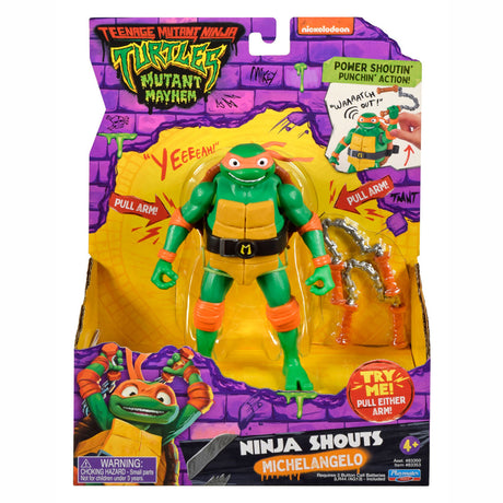 Boti Teenage Mutant Ninja Turtles Ninja crie en jouant figure - Michelangelo