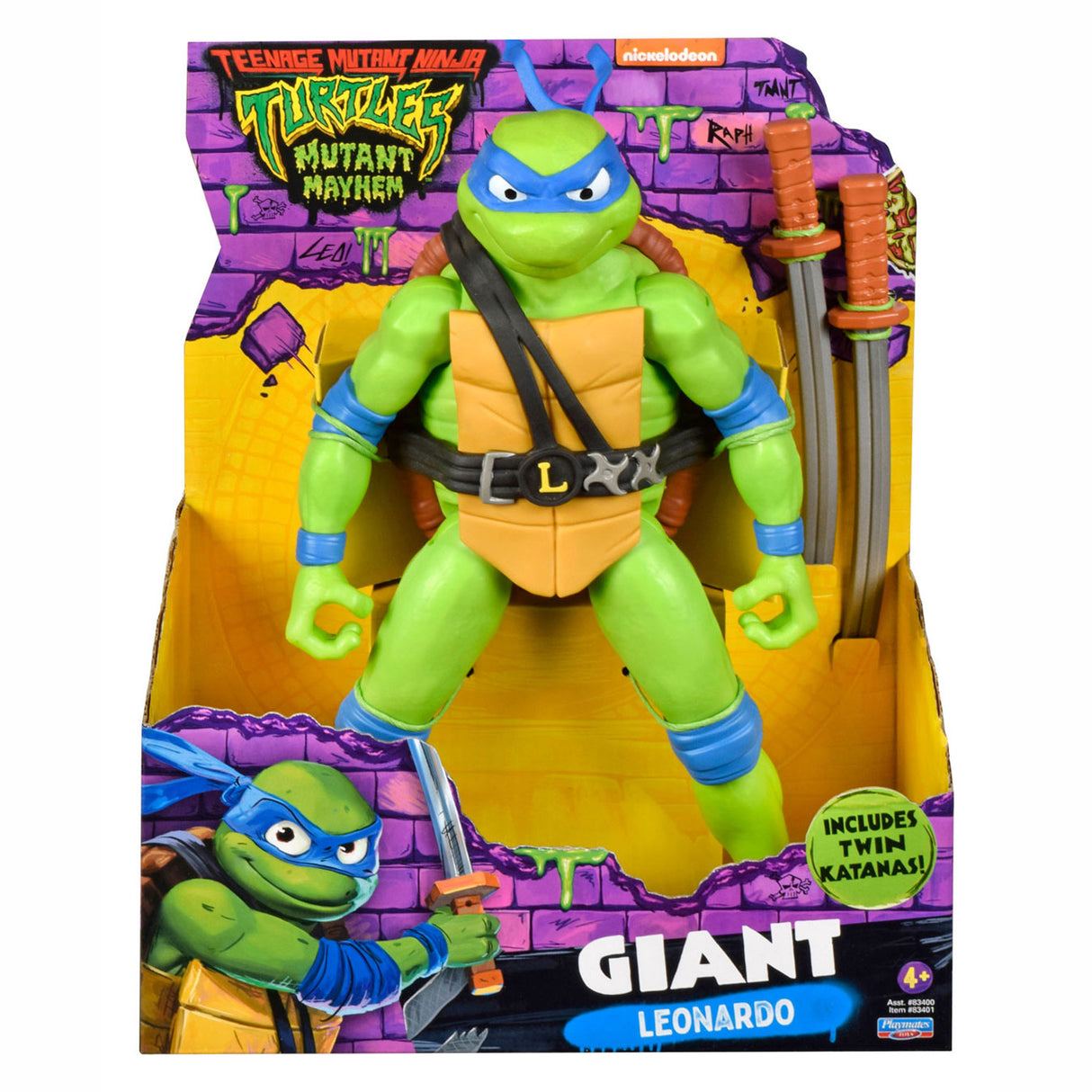 Boti adolescente mutante ninja tortugas tortugas figura leonardo