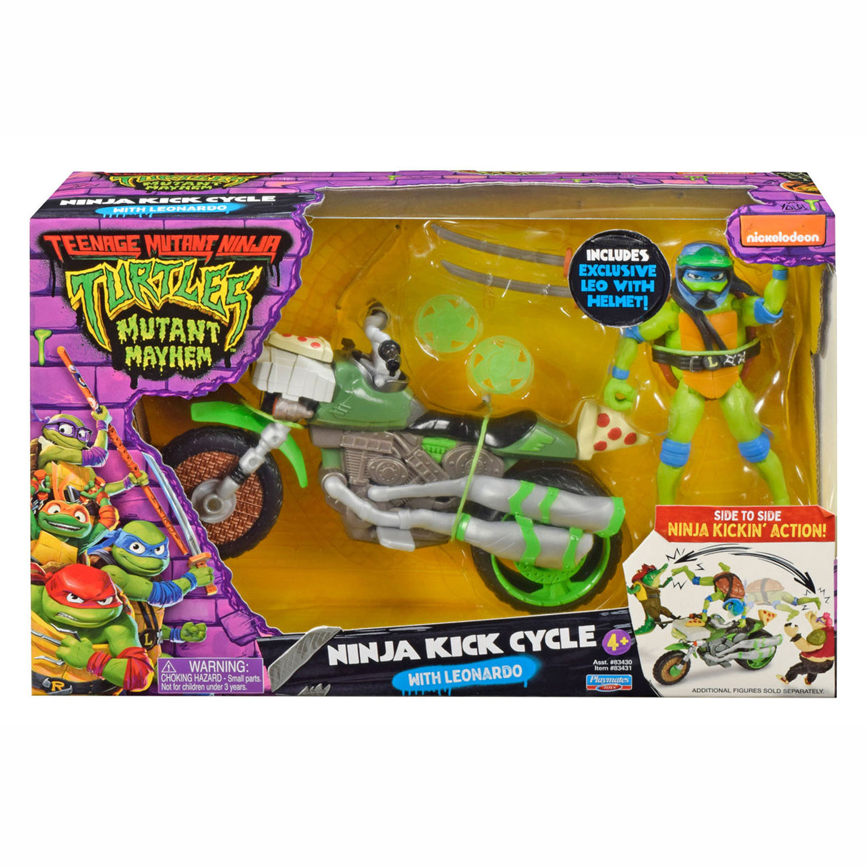 Boti teenage mutant ninja turtles ninja kick cycle motor met leonardo