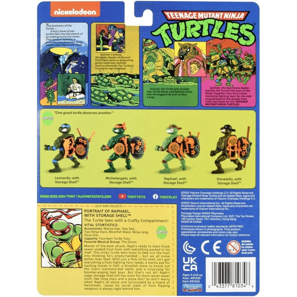 Boti Teenage Mutant Ninja Turtles Spiller figur med lagringsskjold Raphael