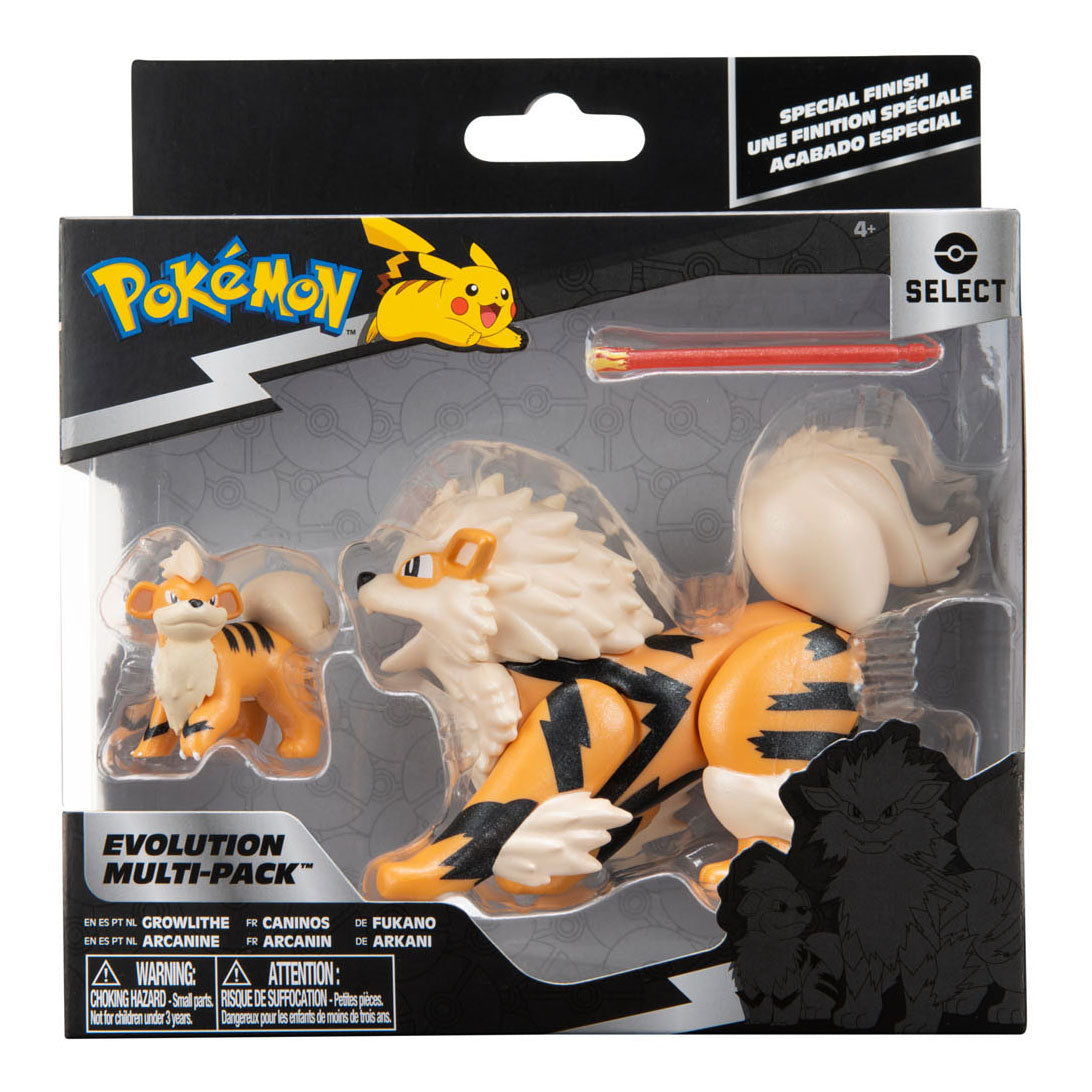 Boti Pokemon Evolution Multipack Play Figuras Growlithe Arcanine