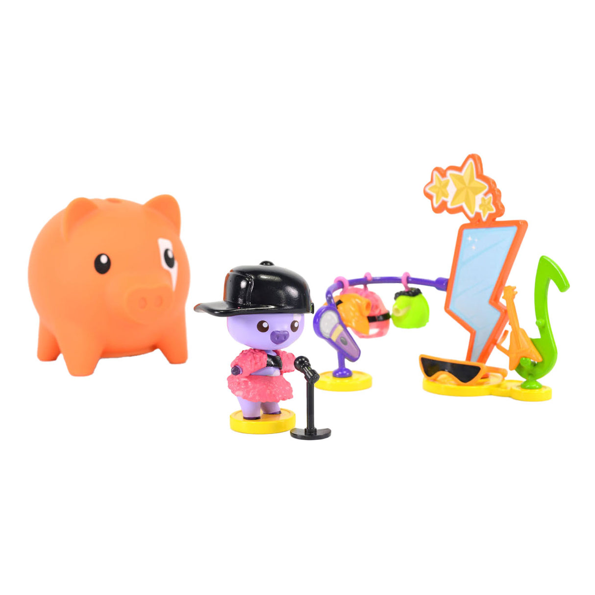 Pocket money piggies pockey money piggies figurine de jeu avec tirelire - pack popstar