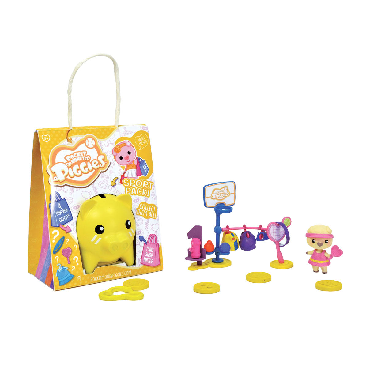 Boti Pockey Money Piggies Speel Figura con dinero Pat Sports Pack