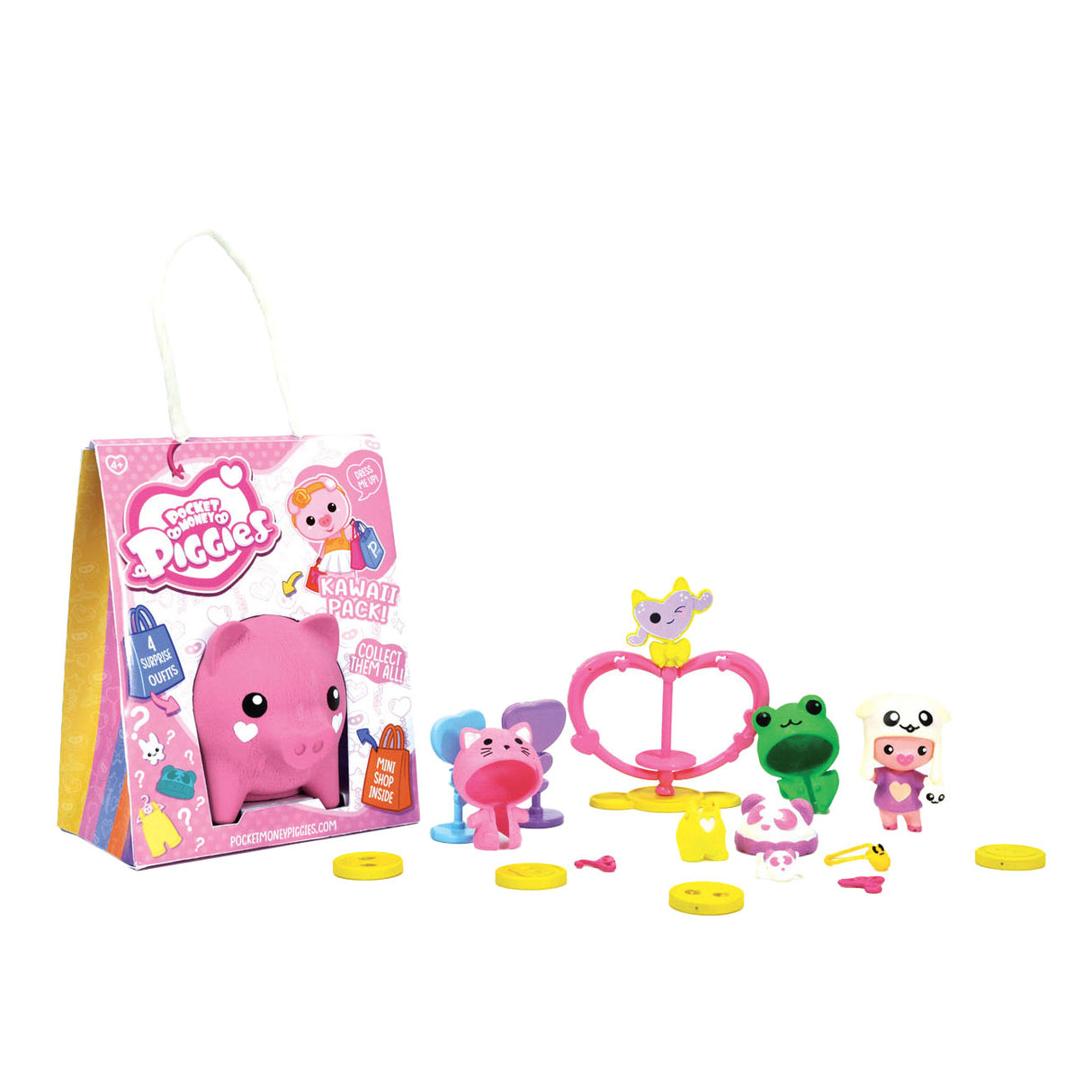 Boti pockeypengar piggies speel figur med pengar lådan kawaii pack