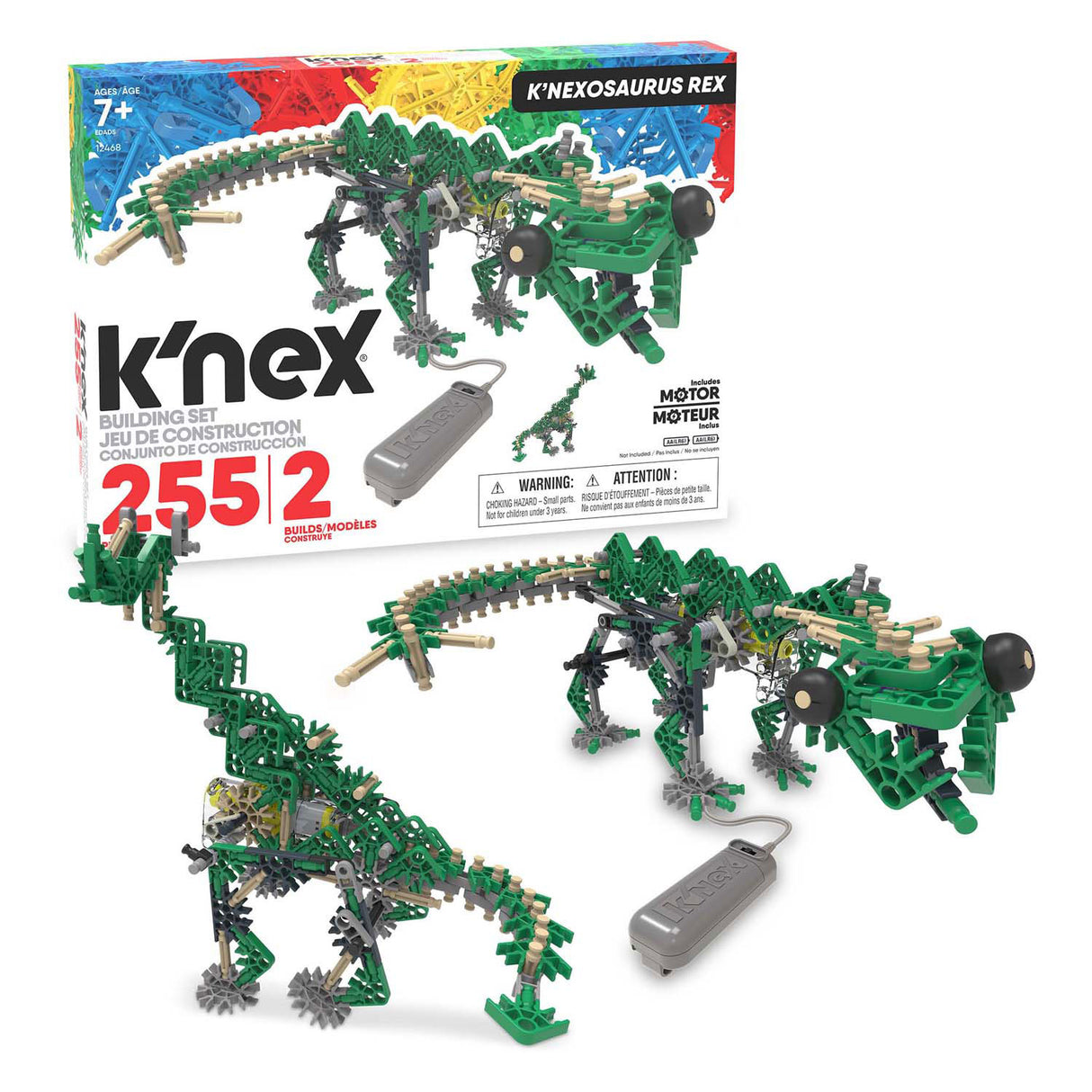 K'nex knexosaurus rex avec moteur, 255 pcs.