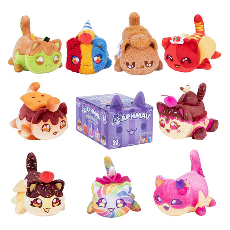 Boti peluche alhmeu 15 cm mystère meemeow série 7 friandises de carnaval | 9 pièces