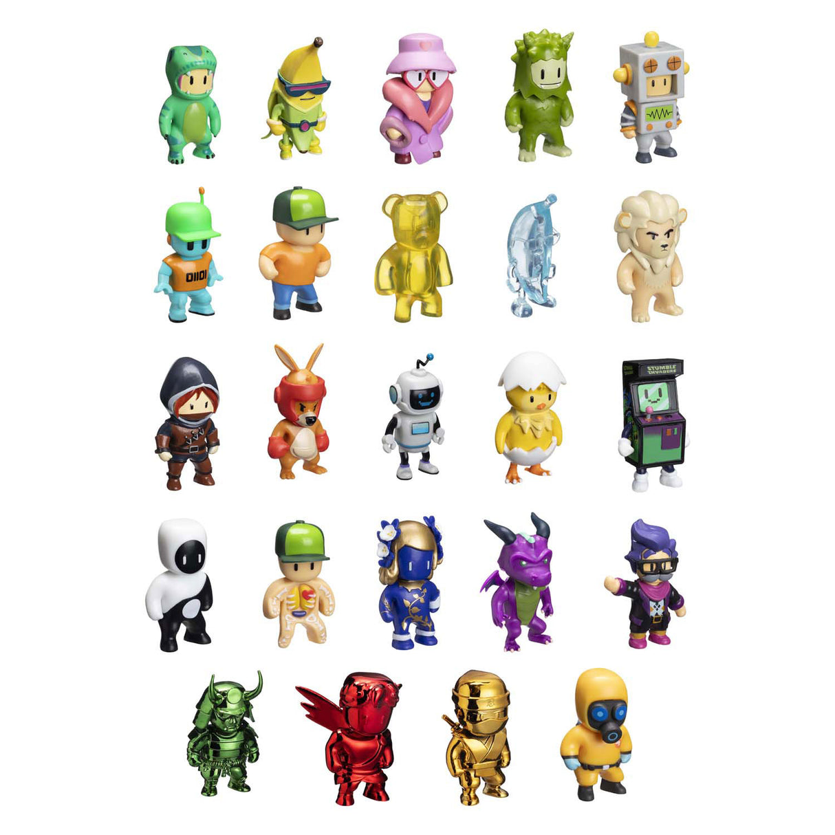 Boti trébuche les gars figurines casquette aveugle assorties 6 cm | 18 pièces
