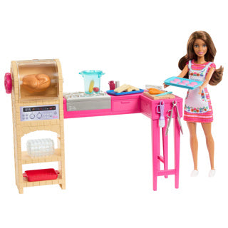 Poupée familiale Barbie recette Teresa pour ensemble de jeu d'amitié et de cuisine
