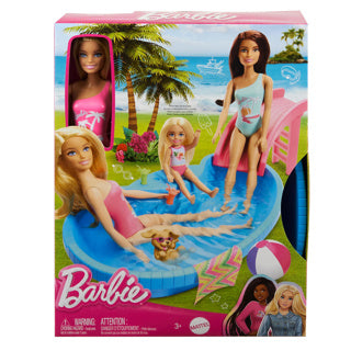 Mattel Blonde Pop avec piscine et glissement