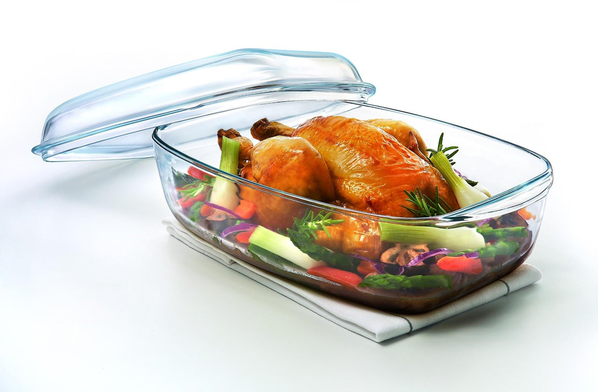 Bol en pyrex avec couvercle 4,3+2,2l