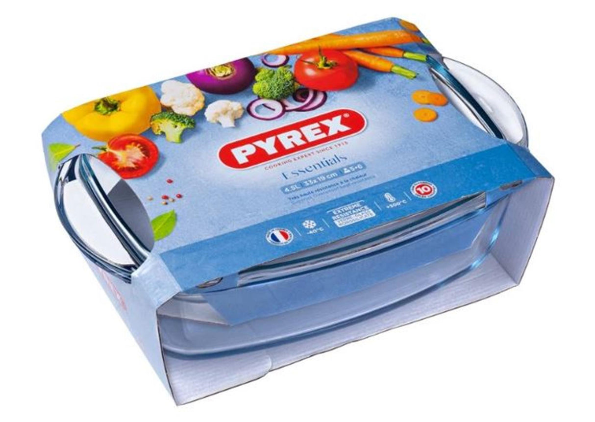Bol en pyrex avec couvercle 4,3+2,2l