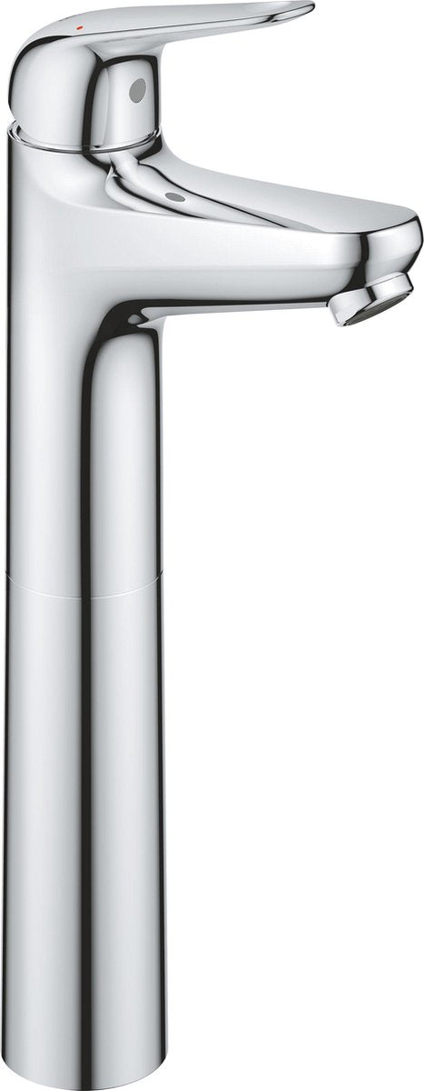 Mitigeur monocommande Grohe quickfix Swift pour lavabos sur pied avec garniture de vidage push-open - taille xl - économie d'eau - chrome