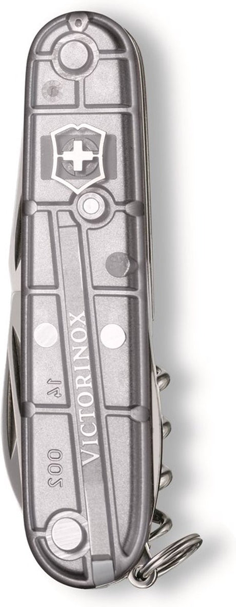 Couteau de poche Victorinox Huntsman Silver Tech 91 mm 15 fonctions argent transparent