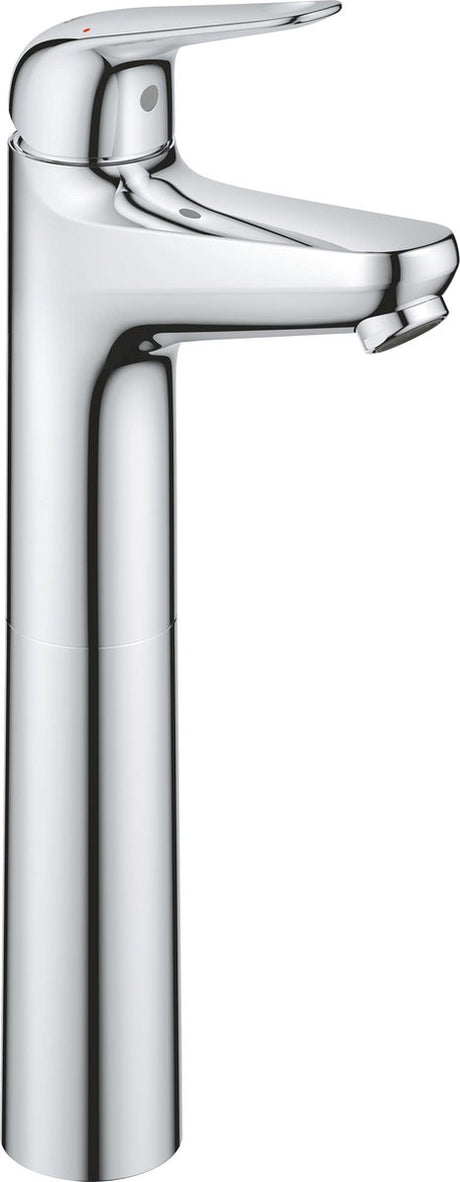 Mitigeur monocommande Grohe quickfix Swift pour lavabos sur pied avec garniture de vidage push-open - taille xl - économie d'eau - chrome