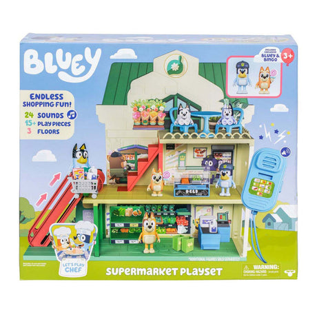 Moose Toys Bluey permet de jouer au chef - Ensemble de jeu de supermarché