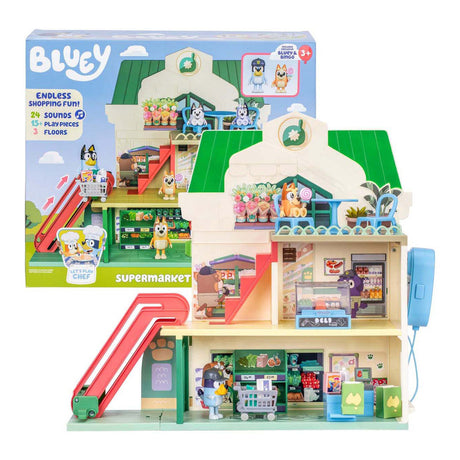 Moose Toys Bluey permet de jouer au chef - Ensemble de jeu de supermarché
