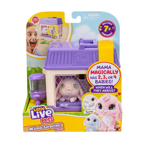 Petits animaux vivants maman surprise mini ensemble de jeu lapin