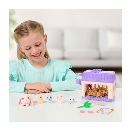 Petits animaux vivants maman surprise mini ensemble de jeu lapin