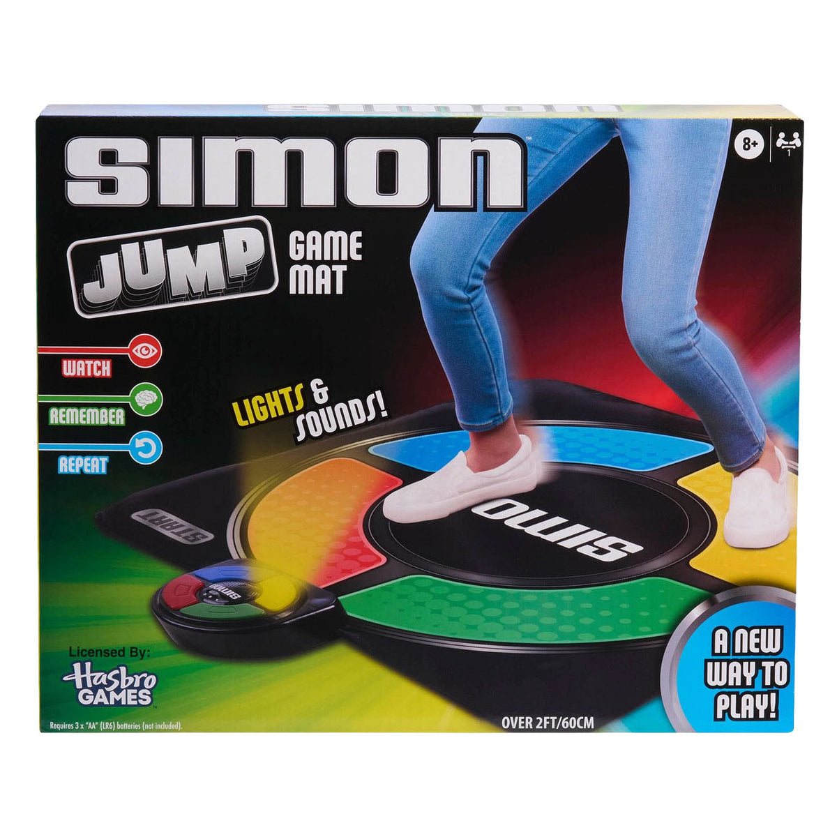 Jouez simplement au tapis de jeu Simon Jump - Tapis de saut électronique avec son léger - Jeu de mémoire active