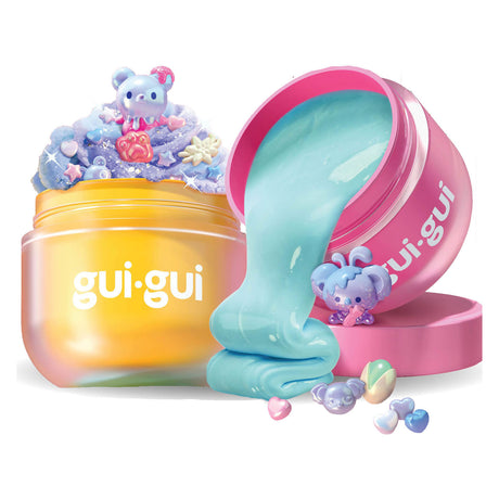 Moose Toys gui gui slime - pack duo de luxe chatoyant - fabriquez votre propre slime étincelant et parfumé