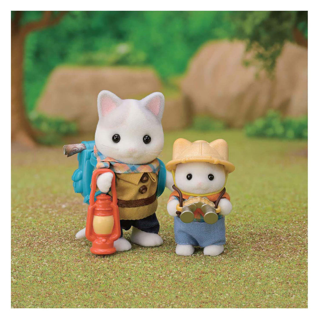 Sylvanian family 5763 duo aventures chat au lait frère et bébé