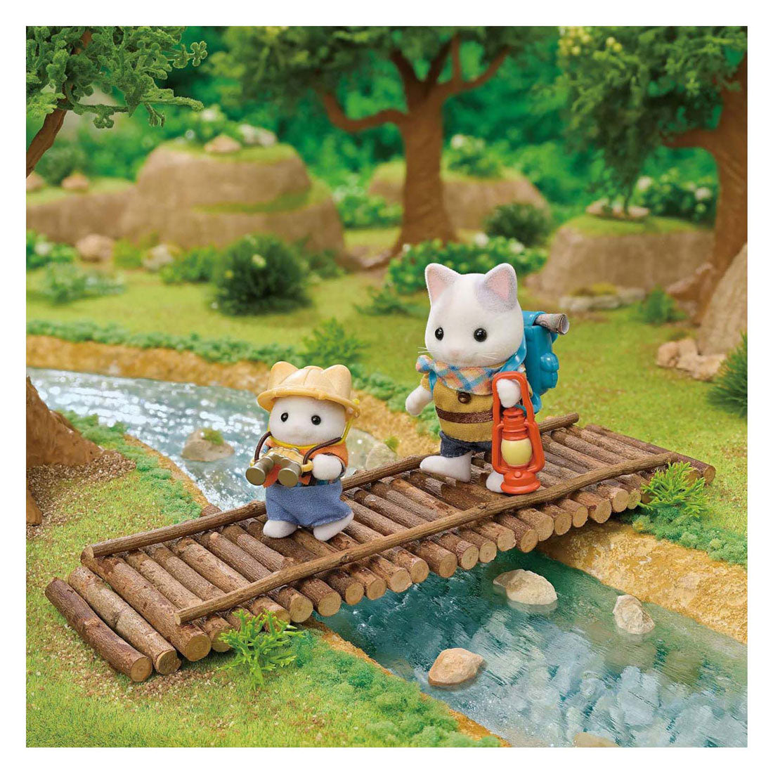Sylvanian family 5763 duo aventures chat au lait frère et bébé