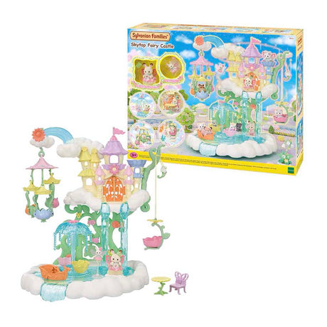 Sylvanian family 5815 Château de princesse céleste comprenant 2 figurines de jeu douces et veloutées