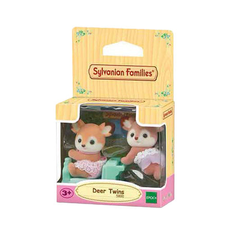 Familles Sylvanian 5800 cerfs jumeaux - 2 figurines de jeu douces et veloutées