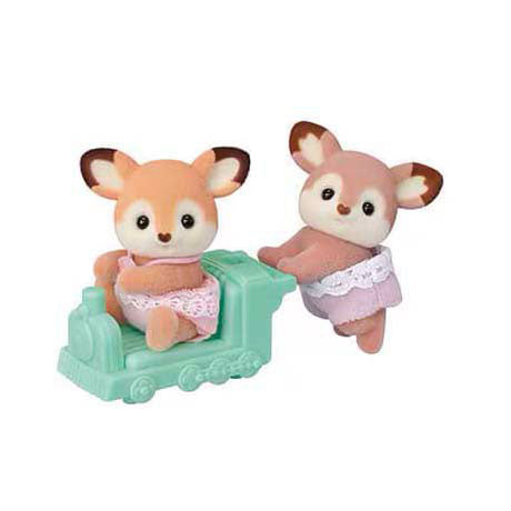Familles Sylvanian 5800 cerfs jumeaux - 2 figurines de jeu douces et veloutées