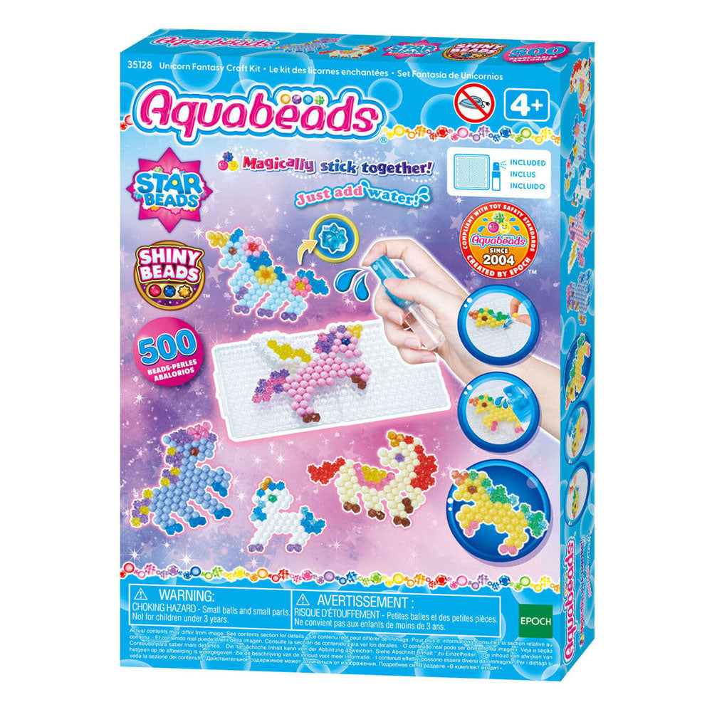Kit de bricolage Aquabeads Unicorn Friends - ensemble complet de 500 perles en 27 couleurs