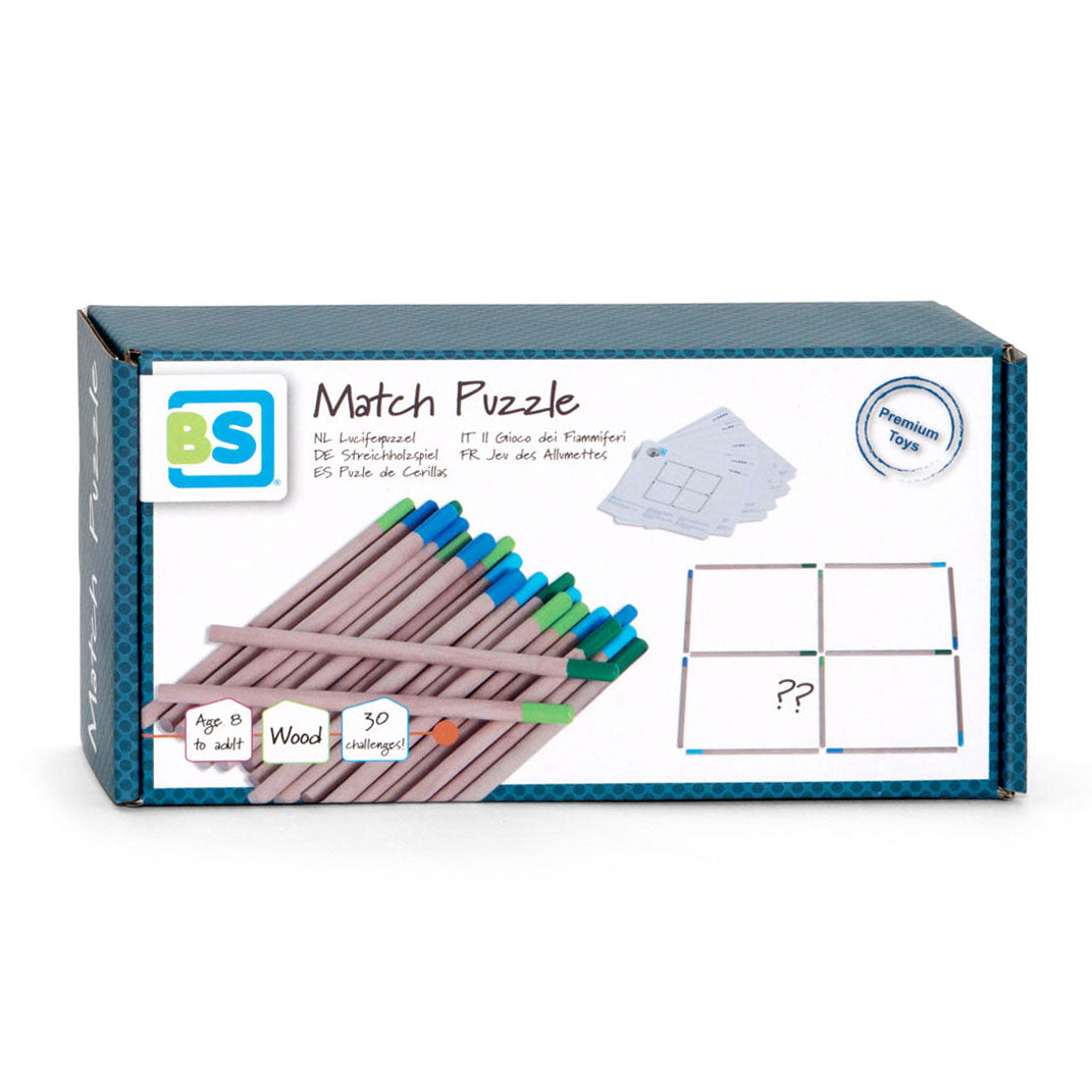 Bs toys puzzle d'allumettes - bois - à partir de 8 ans - 30 possibilités - jeu éducatif