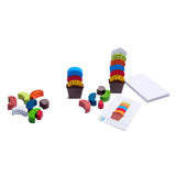 Bs toys créations glacées en bois - jeu d'équilibre et d'empilage