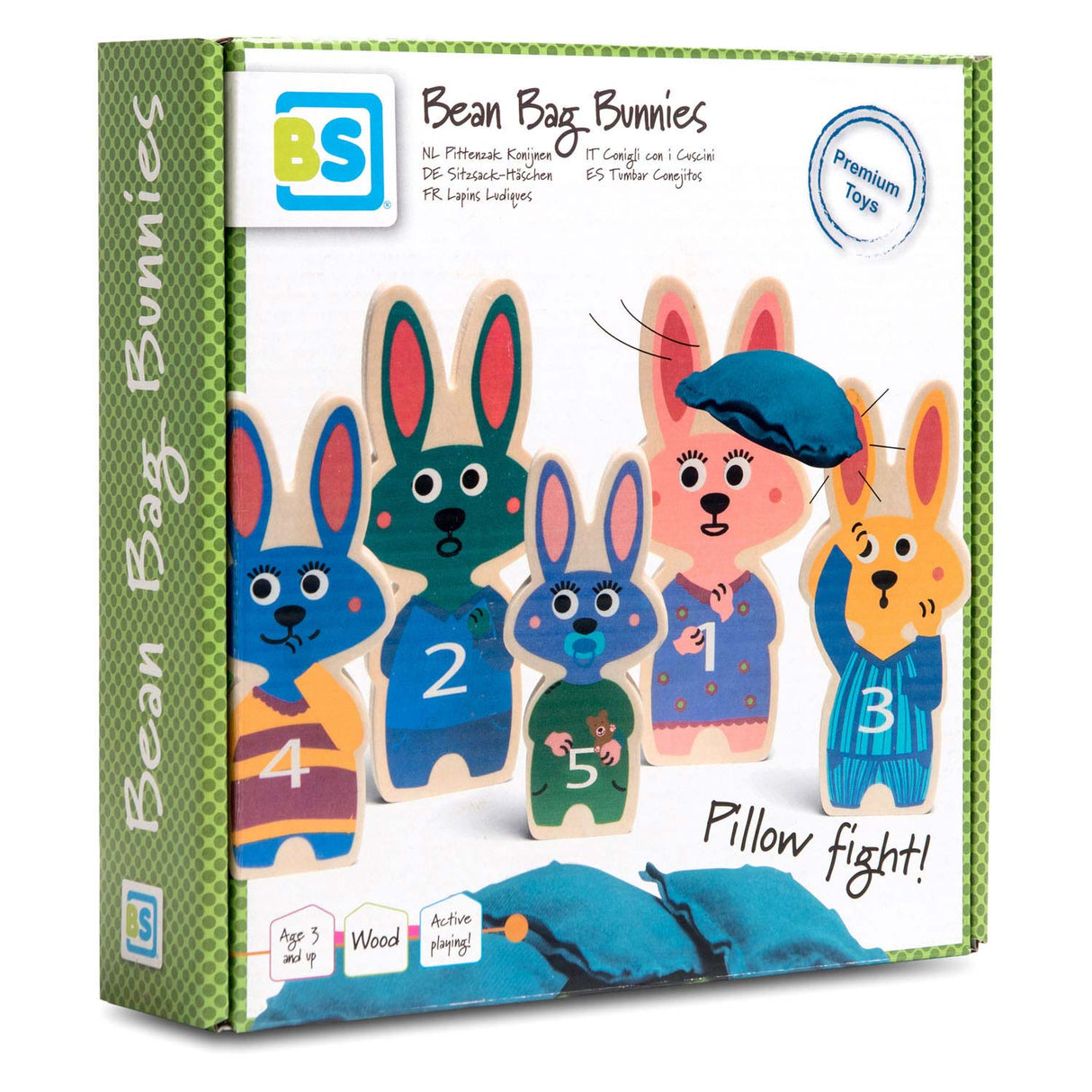 BS Toys Balwerpen Bunnies Hout - jeu de lancement