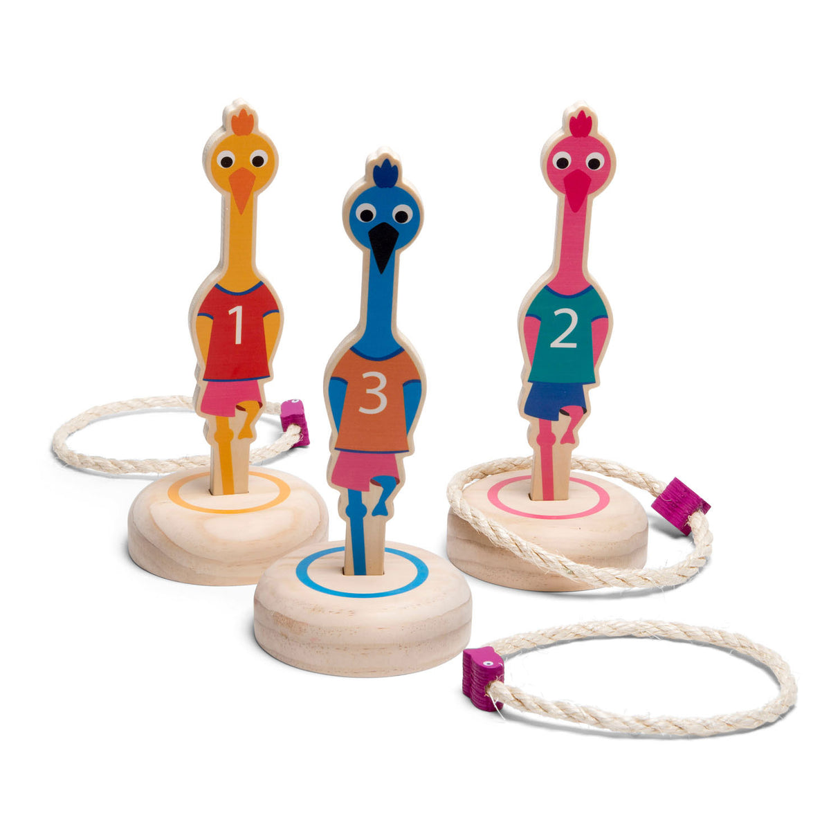 Bs toys ringwerpen vogels hout - werpspel