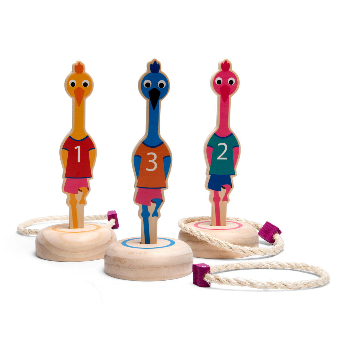 Bs toys ringwerpen vogels hout werpspel