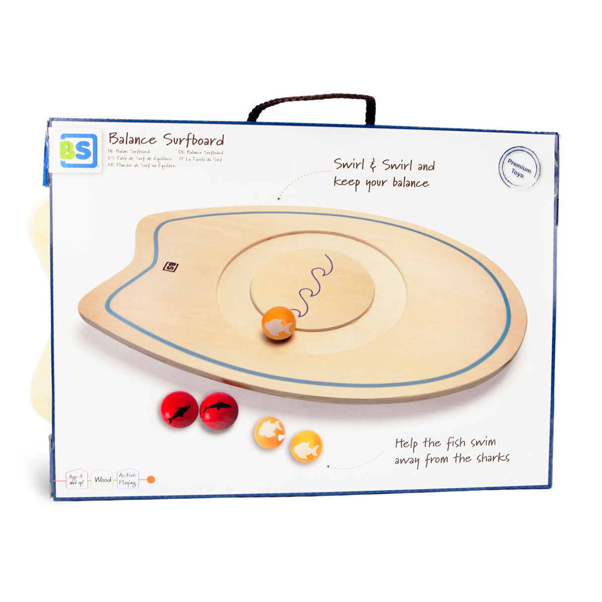 BS Toys Balance Surfboard Wood - Balance Game