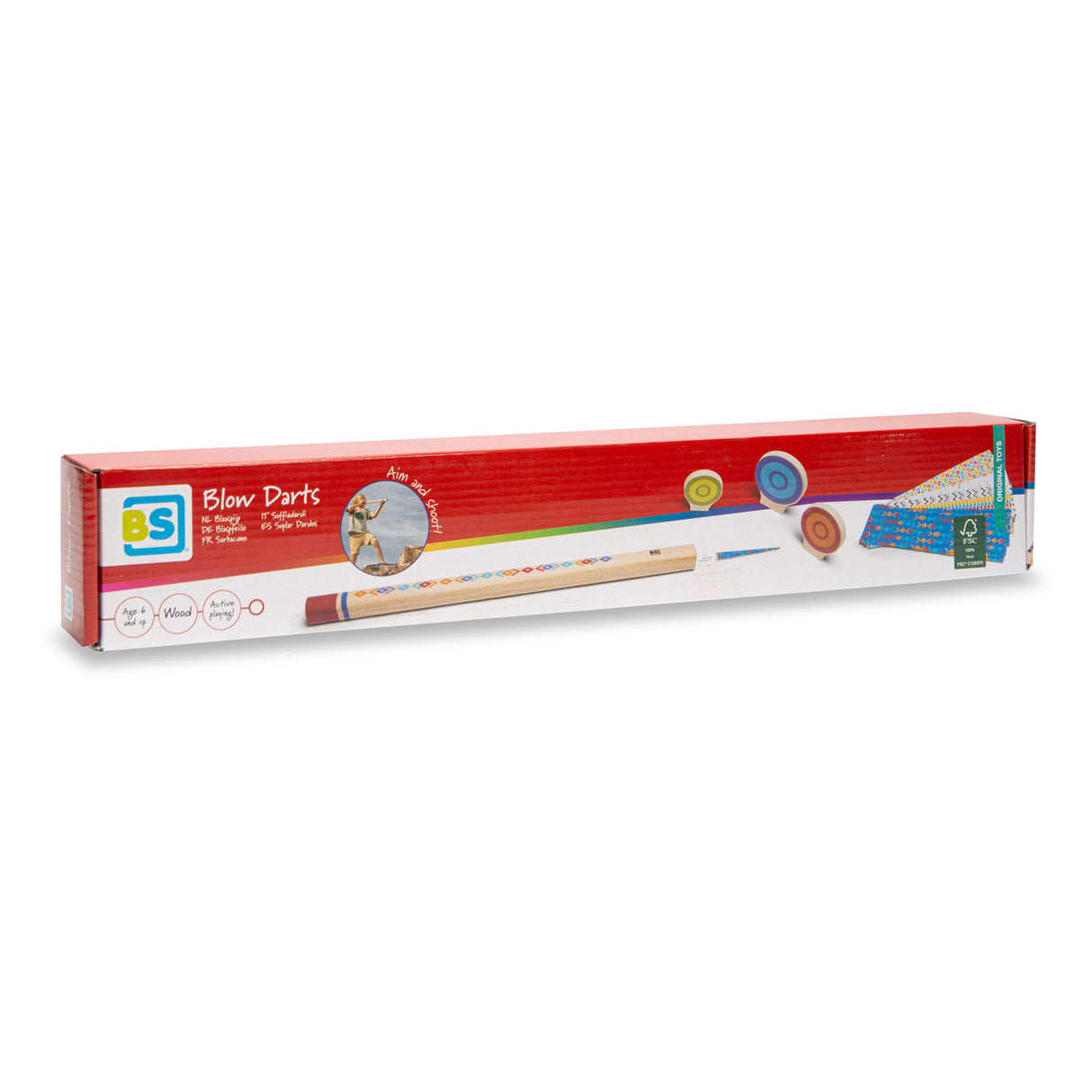 Bs toys blaaspijp hout - afschietspel