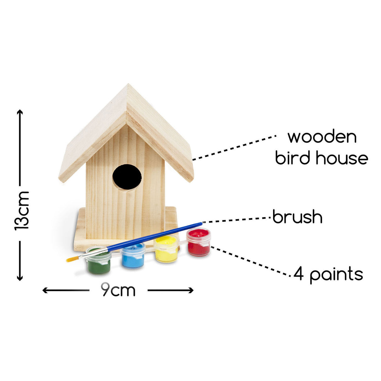 Hračky BS vytvářejí vlastní dřevěnou budovu Birdhouse Set