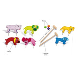 Bs toys jeu d'extérieur junior de croquet en bois