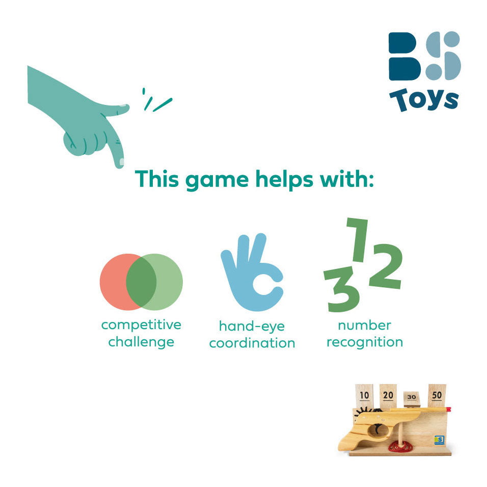 BS Toys Game di tiro in legno con Target, 14DLG.