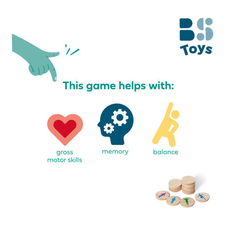 Bs Toys déplace le jeu de mouvement, 18 pcs.