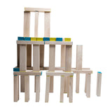 Bs jouets méga jeu de tour bancale en bois, 61 pcs.