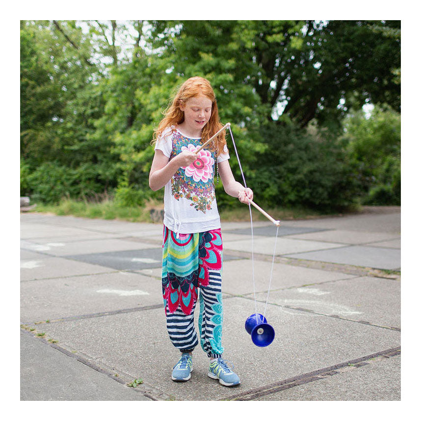 BS Spielzeug Diabolo mit Stöcken blau