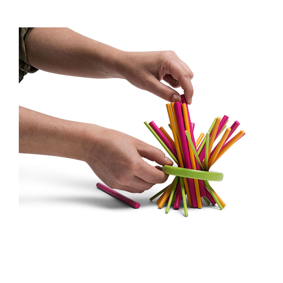 BS toys Jeu en bois Mikado melon, 31 pièces.