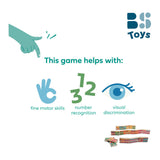 Train de dominos en bois BS Toys, 14 pièces.