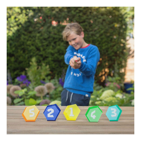 Les jouets Bs tirent dessus ! pistolet élastique - bois - jeu de coordination - à partir de 6 ans - 5 cibles